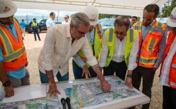 Luis Abinader supervisa obra de RD$12 mil millones en la avenida República de Colombia