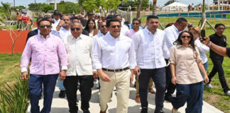 David Collado supervisa obras del Parque Urbano Bajos de Haina