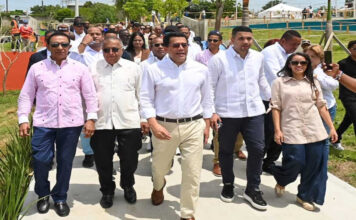 David Collado supervisa obras del Parque Urbano Bajos de Haina