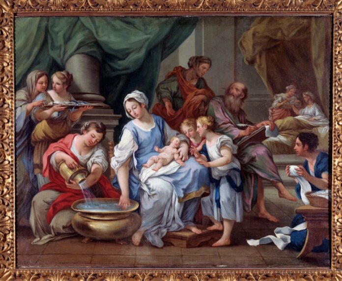 Sebastiano_Conca_-_The_Birth_of_St_John_the_Baptist_(Birth_of_St_John_the_Baptist)_Painting_by_Seba_-_(MeisterDrucke-983031)