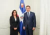 Ministro Bisonó recibe a embajadora Leah Campos para fortalecer vínculos entre RD y EE. UU.