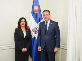 Ministro Bisonó recibe a embajadora Leah Campos para fortalecer vínculos entre RD y EE. UU.