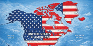 Trump publica un mapa en el que la bandera estadounidense cubre México, el Caribe y Canadá
