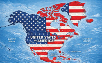 Trump publica un mapa en el que la bandera estadounidense cubre México, el Caribe y Canadá