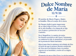 Dulce nombre de María 12/9/26