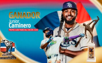 Junior Caminero se queda con el Premio Juan Marichal 2026