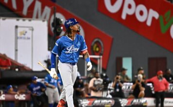 ¡Poder azul! Jonrones de Alcántara y Hernández lideran paliza del Licey